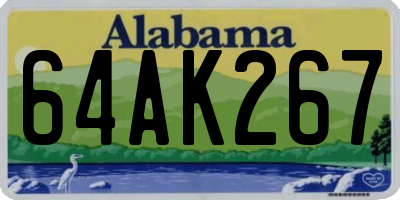 AL license plate 64AK267