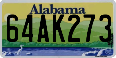 AL license plate 64AK273
