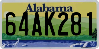 AL license plate 64AK281