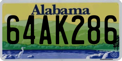 AL license plate 64AK286