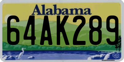 AL license plate 64AK289