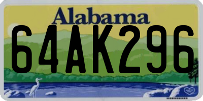 AL license plate 64AK296