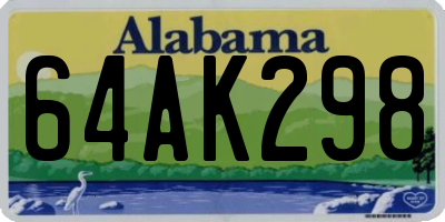 AL license plate 64AK298