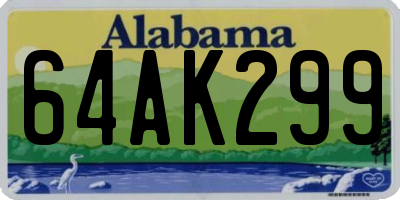 AL license plate 64AK299