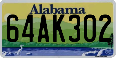 AL license plate 64AK302