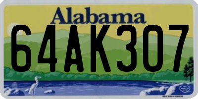 AL license plate 64AK307
