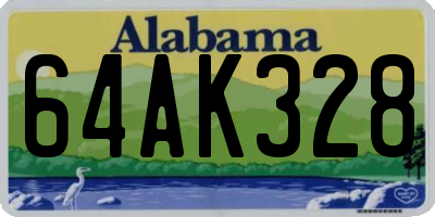 AL license plate 64AK328