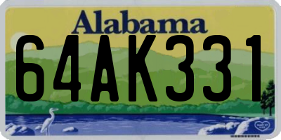 AL license plate 64AK331