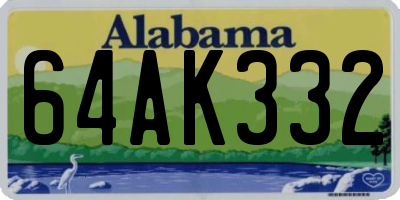 AL license plate 64AK332