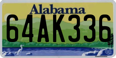 AL license plate 64AK336