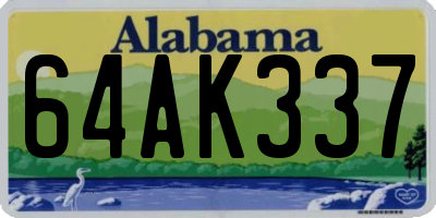 AL license plate 64AK337