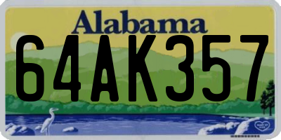AL license plate 64AK357