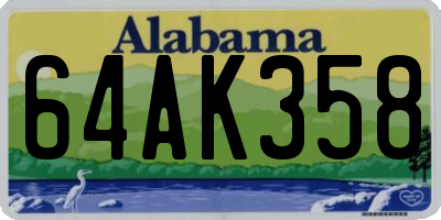 AL license plate 64AK358