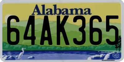AL license plate 64AK365