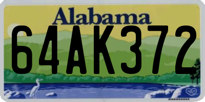 AL license plate 64AK372