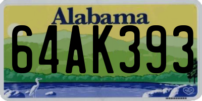 AL license plate 64AK393