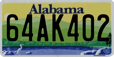 AL license plate 64AK402