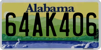 AL license plate 64AK406