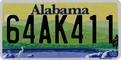 AL license plate 64AK411