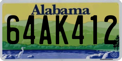 AL license plate 64AK412
