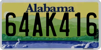 AL license plate 64AK416