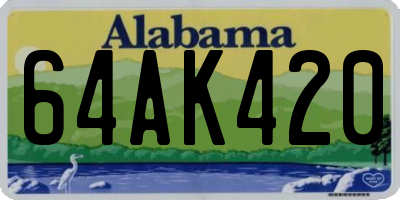 AL license plate 64AK420