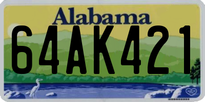 AL license plate 64AK421
