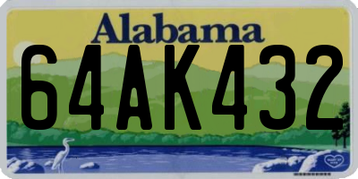 AL license plate 64AK432