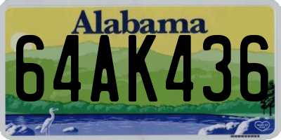 AL license plate 64AK436