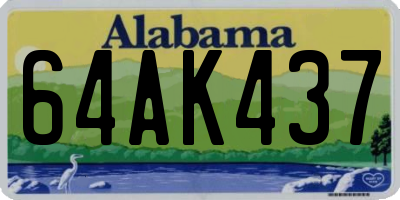 AL license plate 64AK437