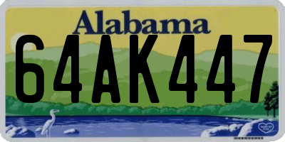 AL license plate 64AK447
