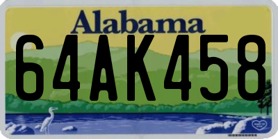 AL license plate 64AK458
