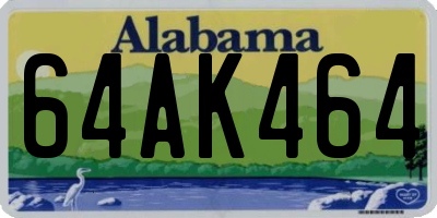 AL license plate 64AK464