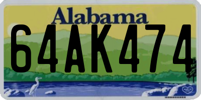AL license plate 64AK474