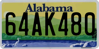 AL license plate 64AK480