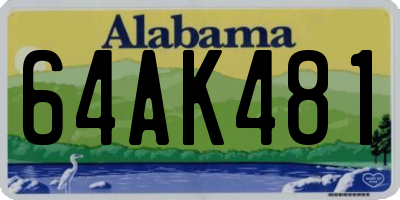 AL license plate 64AK481