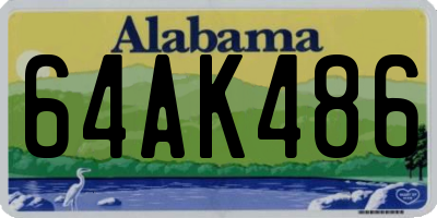 AL license plate 64AK486