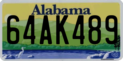 AL license plate 64AK489