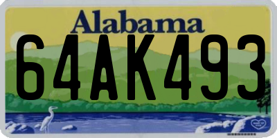 AL license plate 64AK493
