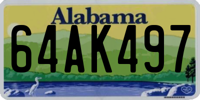 AL license plate 64AK497
