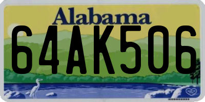 AL license plate 64AK506
