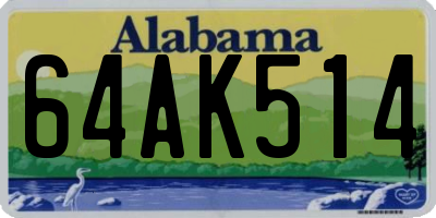 AL license plate 64AK514