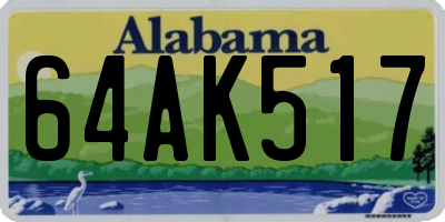 AL license plate 64AK517