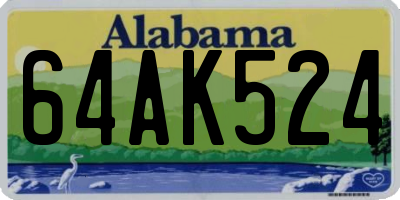 AL license plate 64AK524