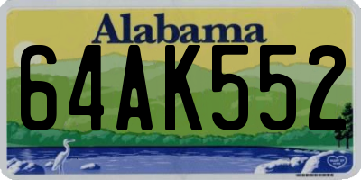 AL license plate 64AK552