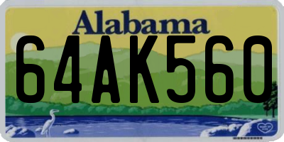 AL license plate 64AK560