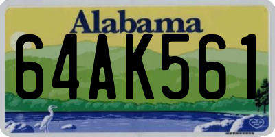 AL license plate 64AK561