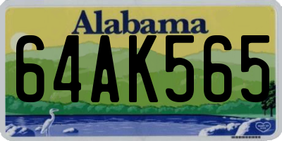 AL license plate 64AK565