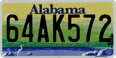 AL license plate 64AK572