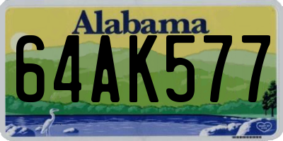 AL license plate 64AK577